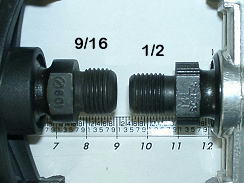 Diferenças entre pedal rosca grossa 9/16” e pedal rosca fina 1/2"