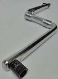 Pedivela monobloco com adaptador para pedal de rosca grossa