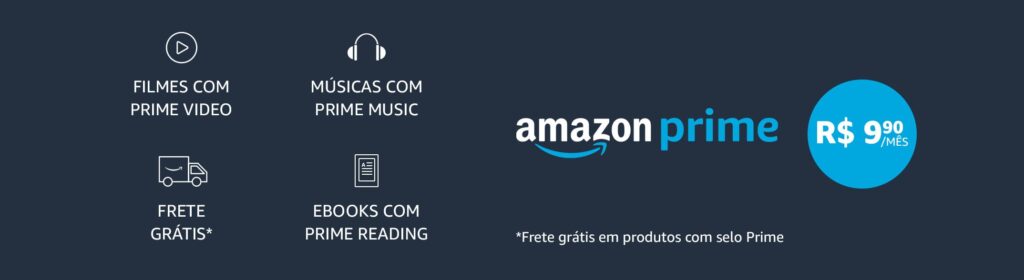 Amazon Prime : Grátis por 30 dias : Filmes, Séries, E-books, Revistas, Músicas, Jogos, Ofertas exclusivas e Frete Grátis.