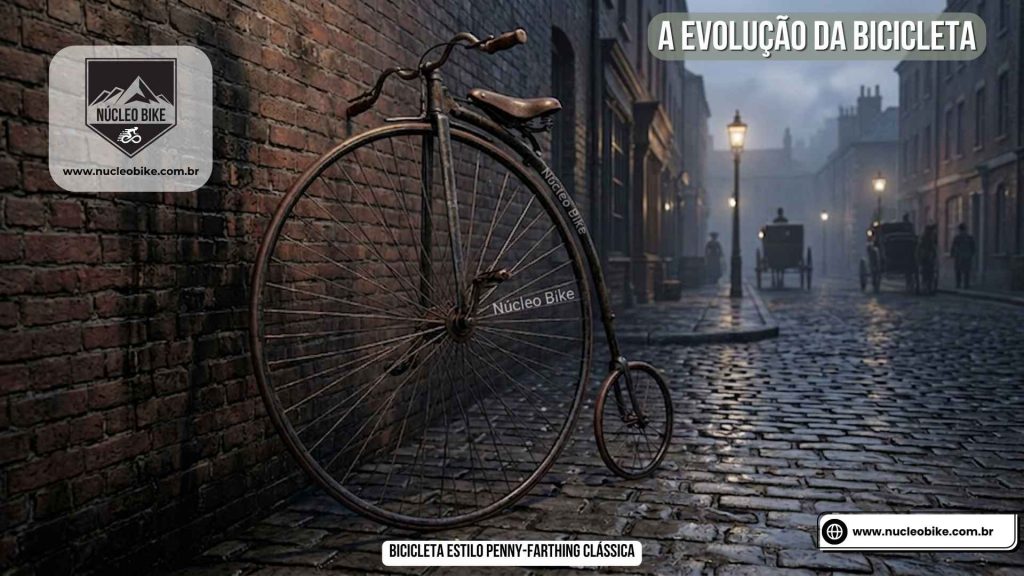 A Evolução da Bicicleta: Modelo estilo Penny-Farthing clássica