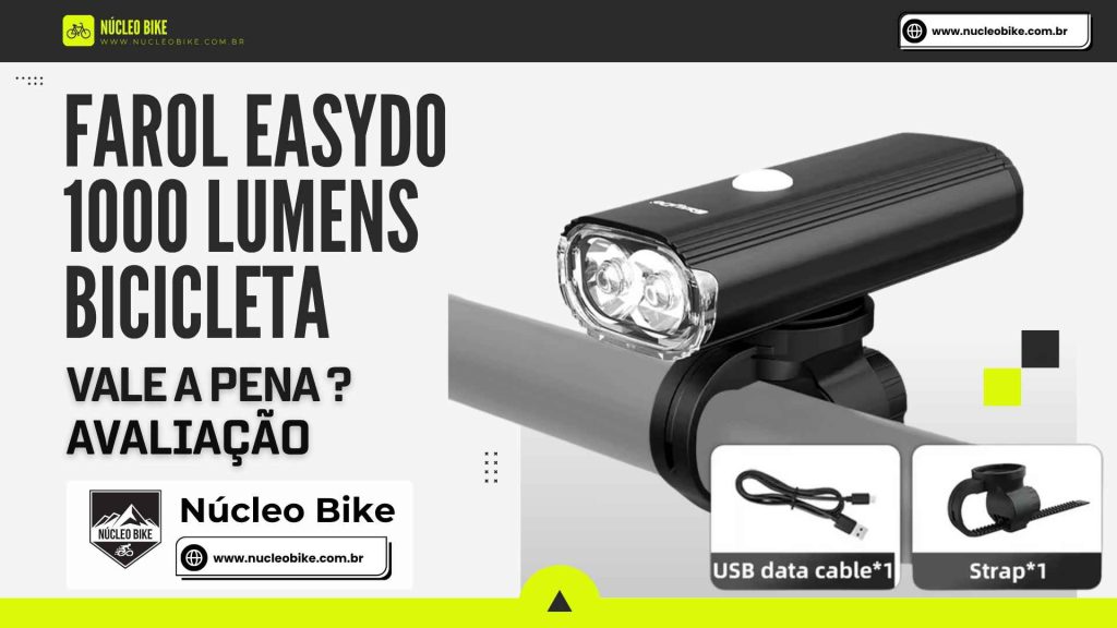 Farol Easydo 1000 lumens Bicicleta para Bicicleta : Vale a Pena?