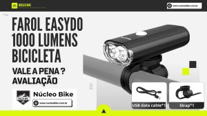 Farol Dianteiro Recarregável Easydo 1000 Lumens: Segurança e Potência para Ciclistas